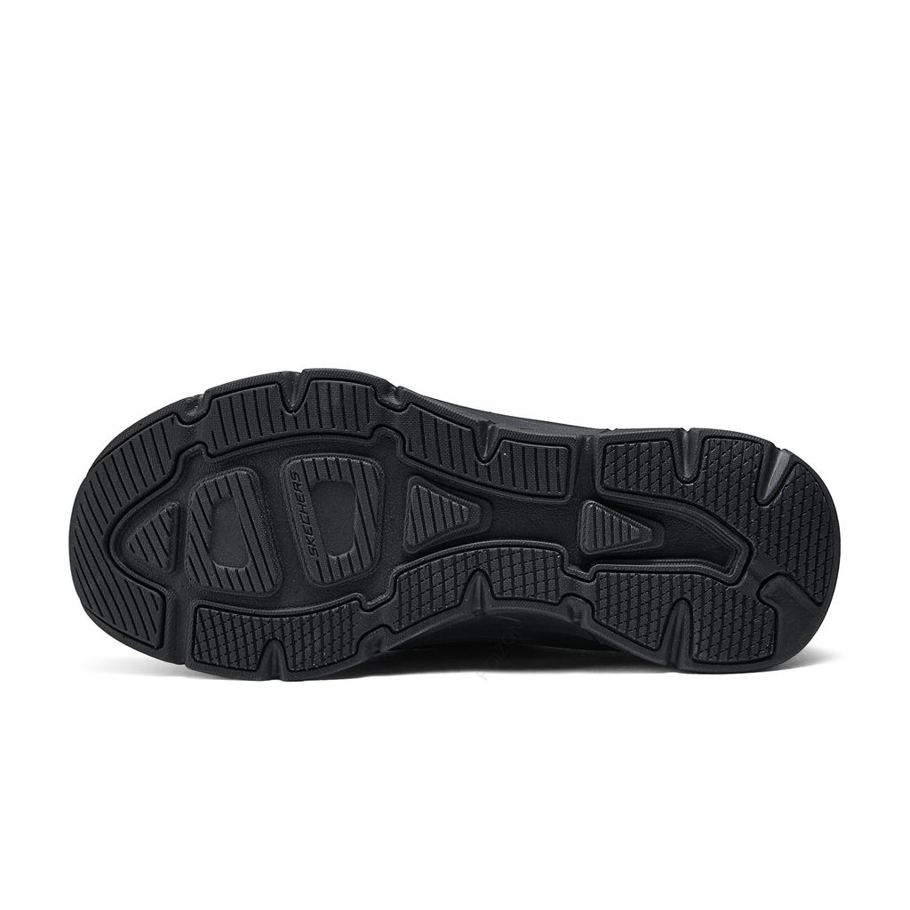 Skechers Comfortable Durable Breathable Sweat-Absorbing Low-Top Running Shoes Men sneakers Black 232446-BBK