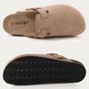Fashion Litfun Genuine Suede Clogs For Women Men Soft Cork Footbed Leather Mules Comfort Potato Shoes With Arch Support Beach Slippers