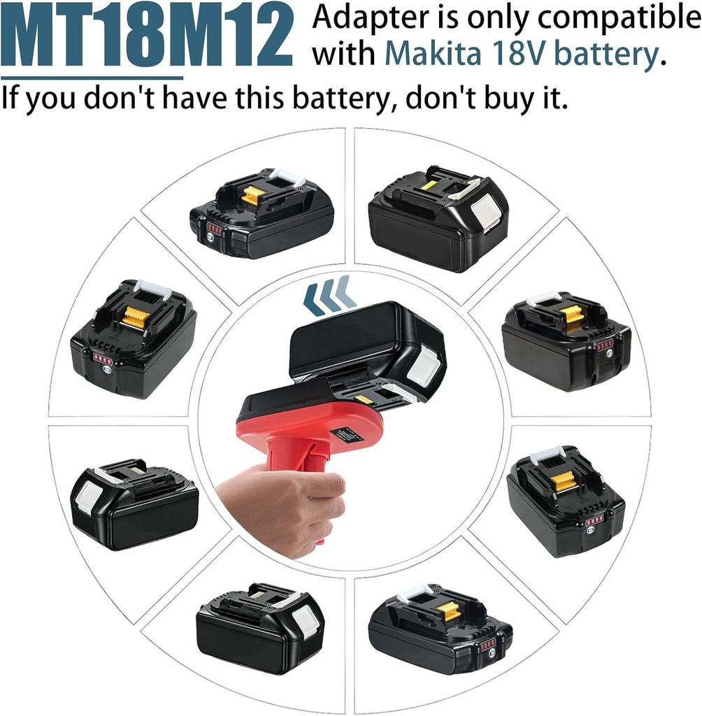 Set Of 1 Battery Adapter For M18 To M12, For 20V Battery Adapter Converter To 12V Power Tools