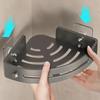 Punch-Free Wall-Mounted Bathroom Corner Shelf 4-Tier Plastic Triangle Storage Rack
