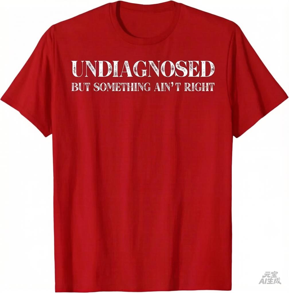 2025 Unisex Vintage Meme Tshirt Funny Undiagnosed But Something Aint Right Tee For Unisex Unisex Streetwear Casual