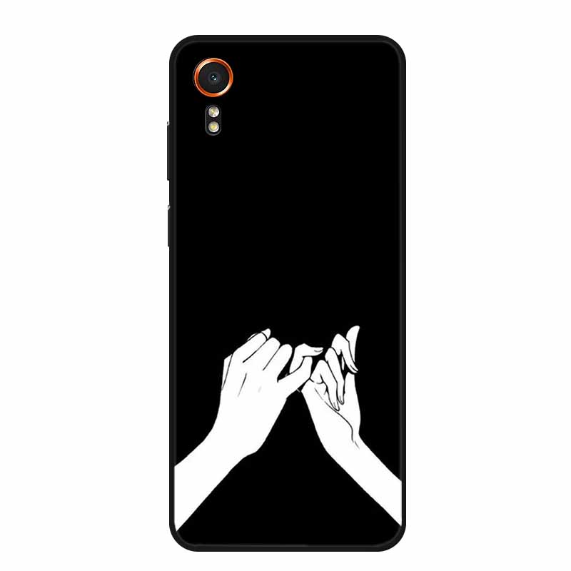 For Samsung Galaxy Xcover 7 Case Fashion Flowers Black Silicone Soft Back Cover For Samsung Galaxy Xcover7 Phone Case Coque Capa