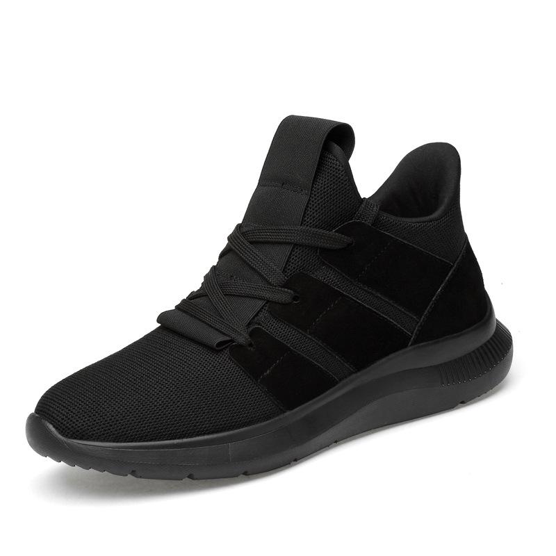 Fashion Men's Elevator Shoes Height Increase Sneakers Shoes for Men 10cm Sports Casual Shoes Invisible Inner Heightening 8cm Black Shoes