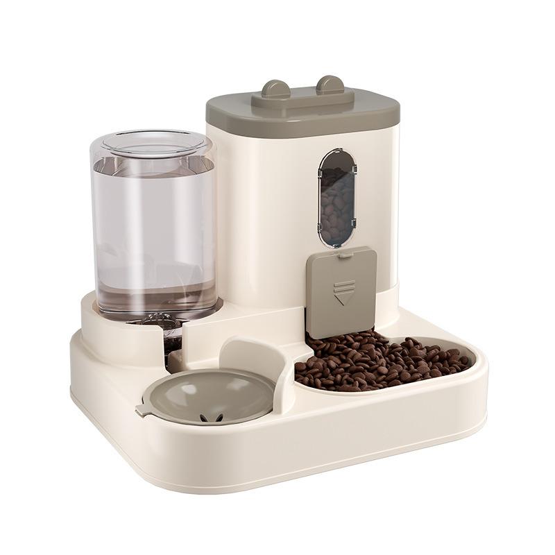 2026 New 3300ML Large Capacity Automatic Pet Feeder Double Bowl Gravity Flow Cat Dog Water Dispenser Non Electric