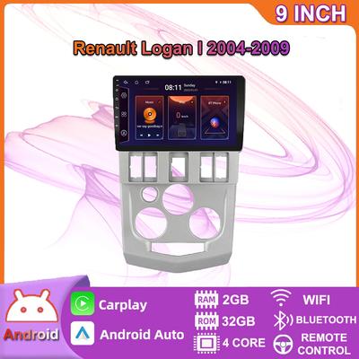 For Renault Logan I 2004-2009 GPS Navigation Android Car Radio Video Stereo Palyer RDS With Carplay 2+32GB