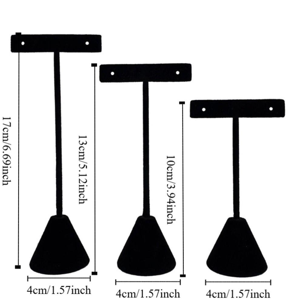 Exquisite Velvet Earrings Display Rack T-Shape Earrings Display Stand Earrings Holder  Decoration