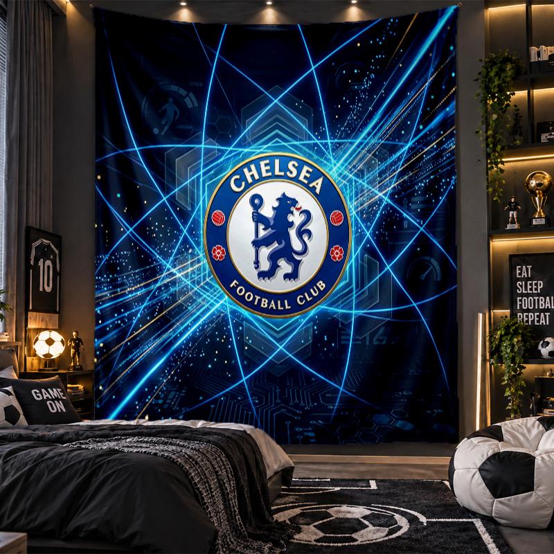 Arazzo da Appendere alla Parete Stampa Chelsea FC Tessuto per Soggiorno Camera da Letto Decorazione per la Casa