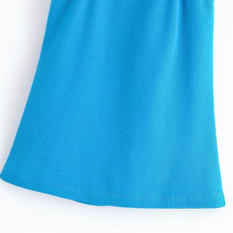 Kaslead New Women clothes Western Style Fashion Simple Temperament All-Match Hanging Neck Top 87075762