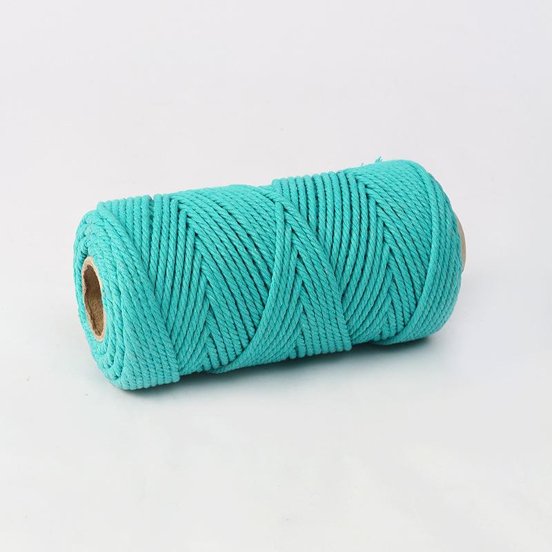 4mm Multi-Strand Macaron Colored Cotton Rope for DIY Tapestry & Decorative Weaving.