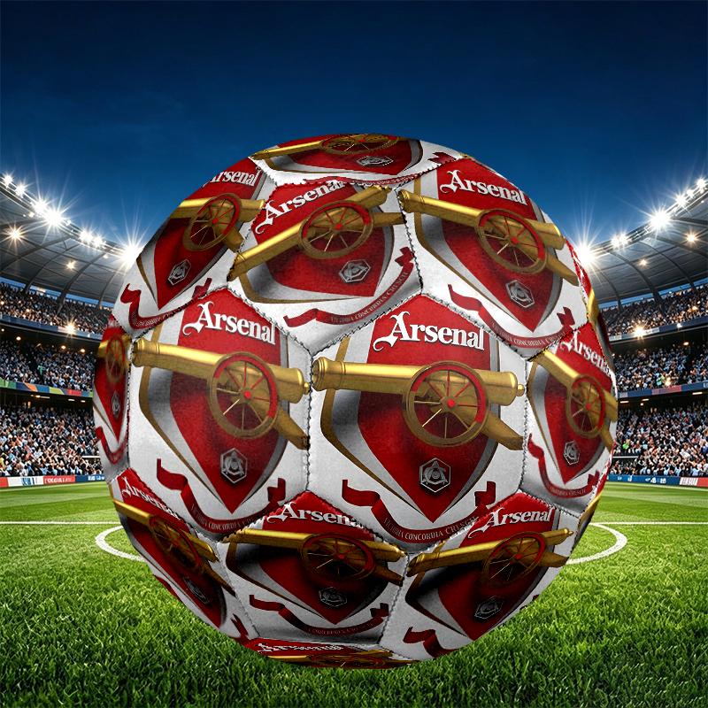 football team F.C Print Size 5 Soccer Ball, PU Wear Resistant Football for Match Training and Daily Practice, Birthday Gift for Soccer Fans