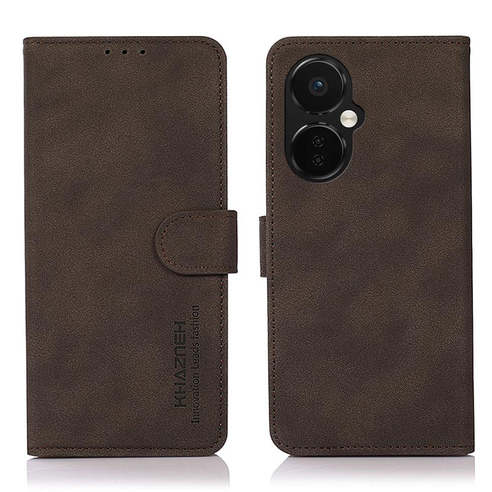 KHAZNEH Anti-fall Phone Cover for OnePlus Nord CE 3 Lite 5G/Nord N30 5G,Textured Magnetic Flip Leather Phone Case with Stand Wallet
