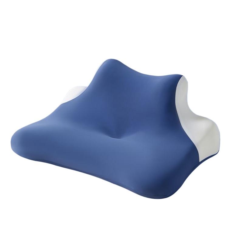 Memory Foam Sleeping Pillow for Deep Sleep with Ergonomic Cervical Spine Alignment синий