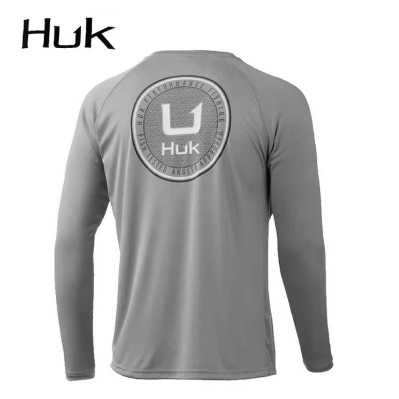 HUK Fishing Clothes Luya Long-sleeved Round-neck T-shirt Men's Sunscreen Quick-drying Breathable