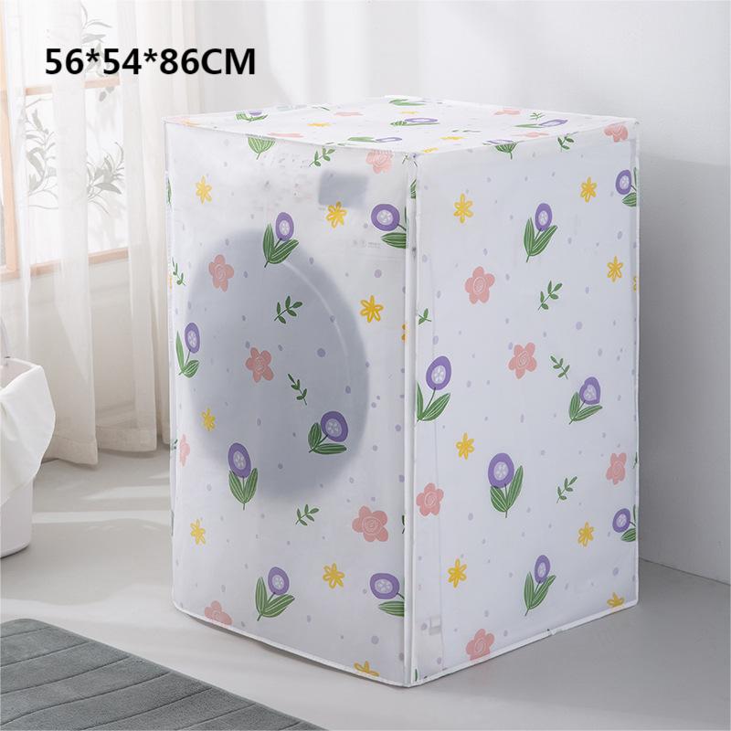 1pc PEVA Washing Machine Special Dustproof Sunscreen Waterproof Cover , Zippered Household Appliance Cover