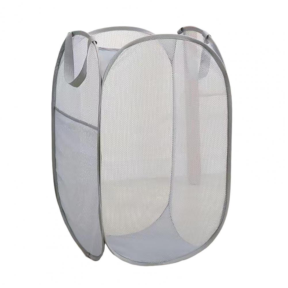 Laundry Basket Breathable Mesh Foldable Storage Bag With Handle Easy Carrying Large Capacity Dirty Clothes Hamper Storage Basket