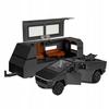 Metal Model Tesla Cybertruck 1:32 With Camper Sound Led Lights Gift