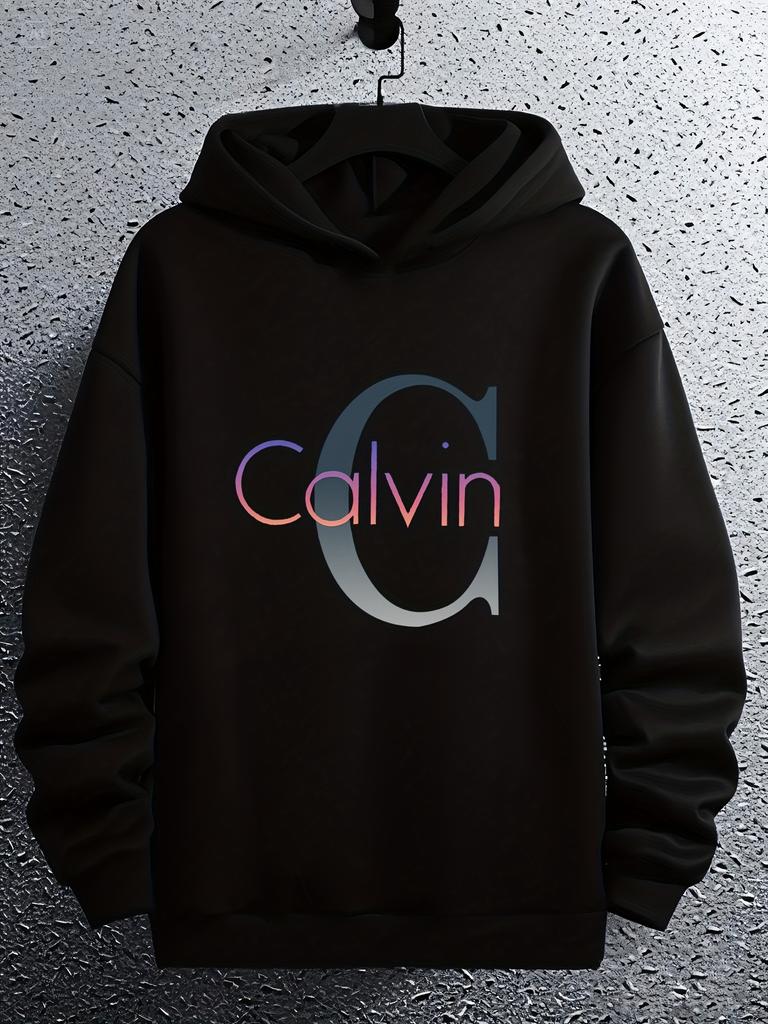 Calvin Graphic Hoodie - 100% Polyester Knit