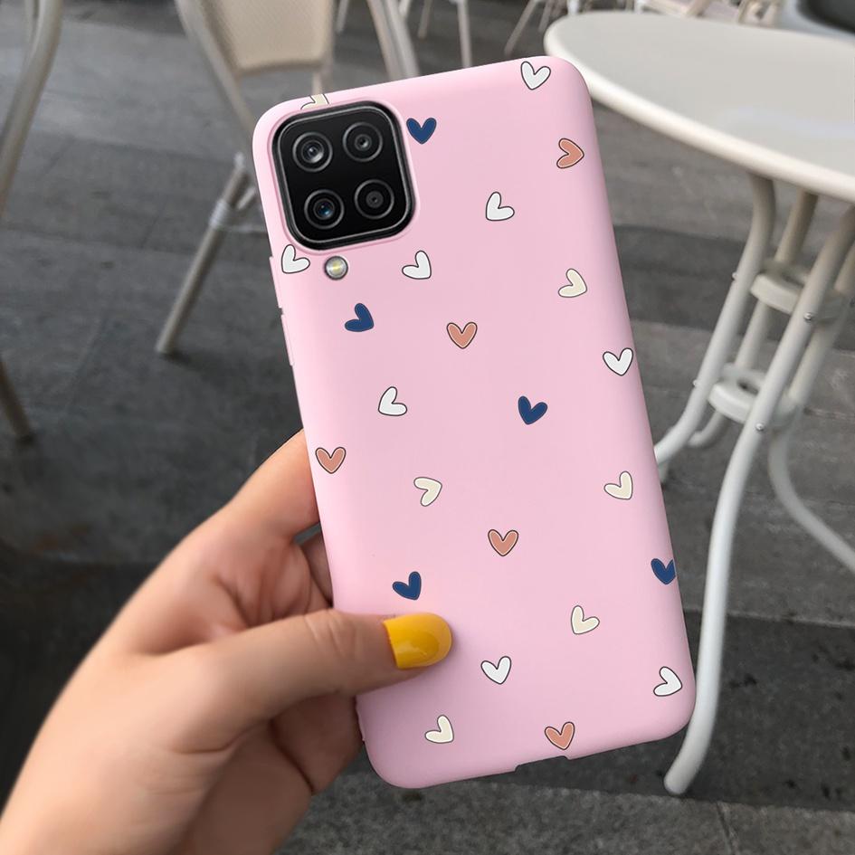 For Samsung Galaxy A12 Case Samsung A42 5G Lovely Heart Cover Back Fundas For Samsung A 12 SM-A125F SM-A426B A 42 5G Phone Cases
