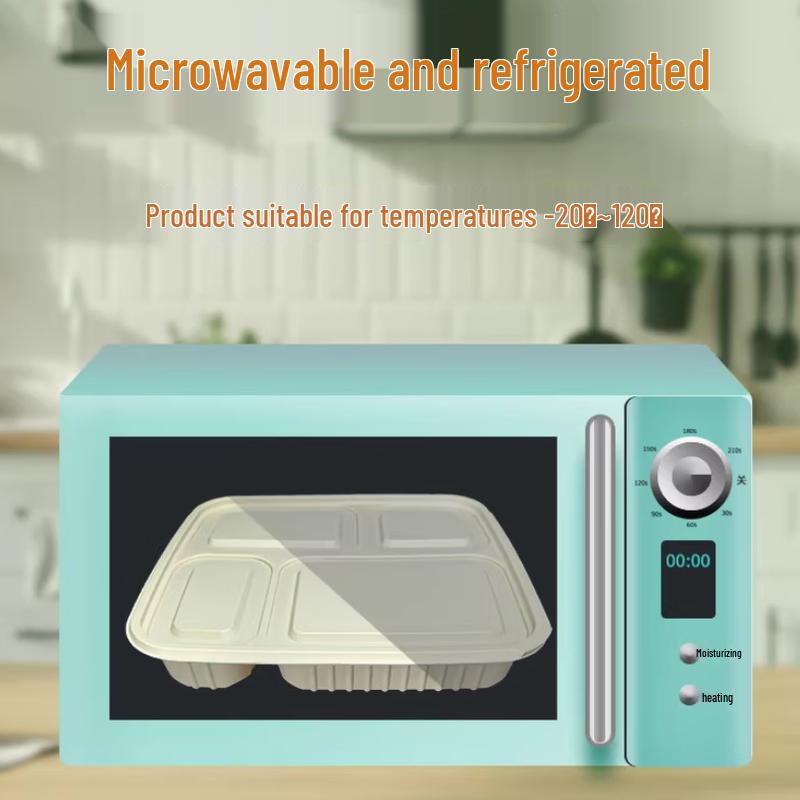 Greenspring 1000ml 5-Compartment Biodegradable Lunch Boxes with Lids