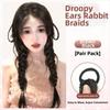 2Pcs Ear Rabbit-style Handmade Braids Pony Tails Long Twist Braid Hairpiece  for Women
