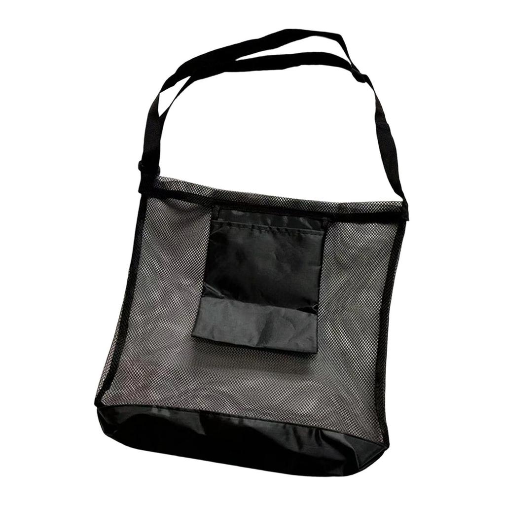 Large Mesh Mushroom Picking Bag for Outdoor Foraging 42x43cm with 45.7" Strap Foldable