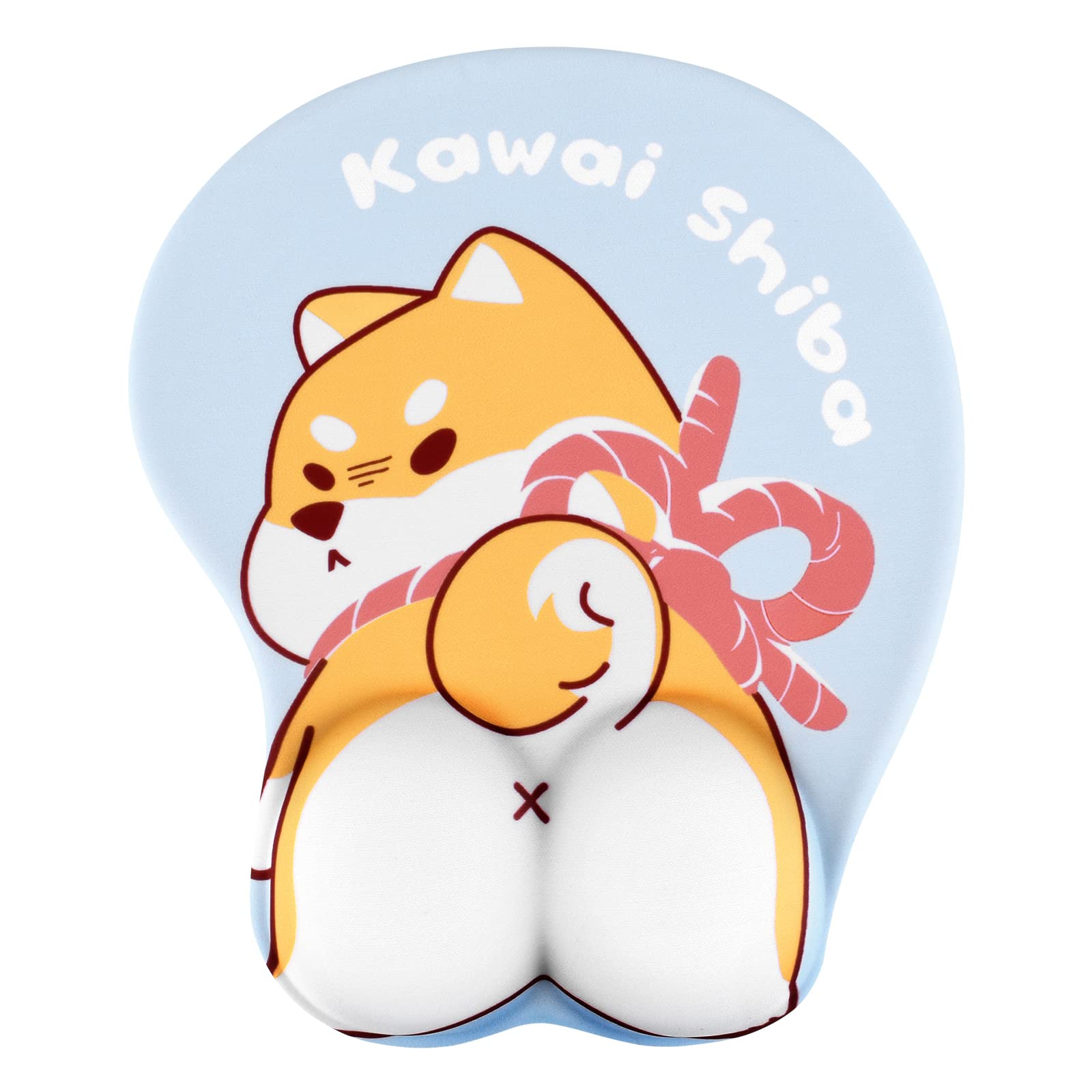 

Newseego Mouse Pad with Integrated Wrist Memory Foam Wrist Ergonomic Wrist Reduces Wrist Perfect for Gaming and Stylish Shiba Inu Design Rest, Rest, синий