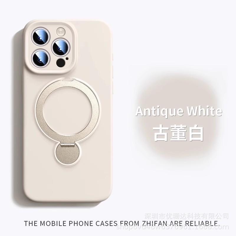 Rotary bracket for iPhone17PROMAX liquid silicone mobile phone case with lanyard Apple 16 anti-drop sheath