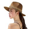 Vintage Female Lafite Straw Hat Vacation Beach Hat Shading Big Brim Outdoor Outing Sun Hat Sun Hat