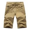 Mens Cargo Shorts Fashion Zipper Pocket Summer Cotton Shorts Hiking Jogger Elastic Waist Sports Shorts