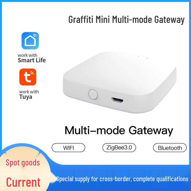 Tuya Smart Multi-Mode Bluetooth Zigbee Gateway with Remote App Control - Mini Wireless Hub for Centralized Management