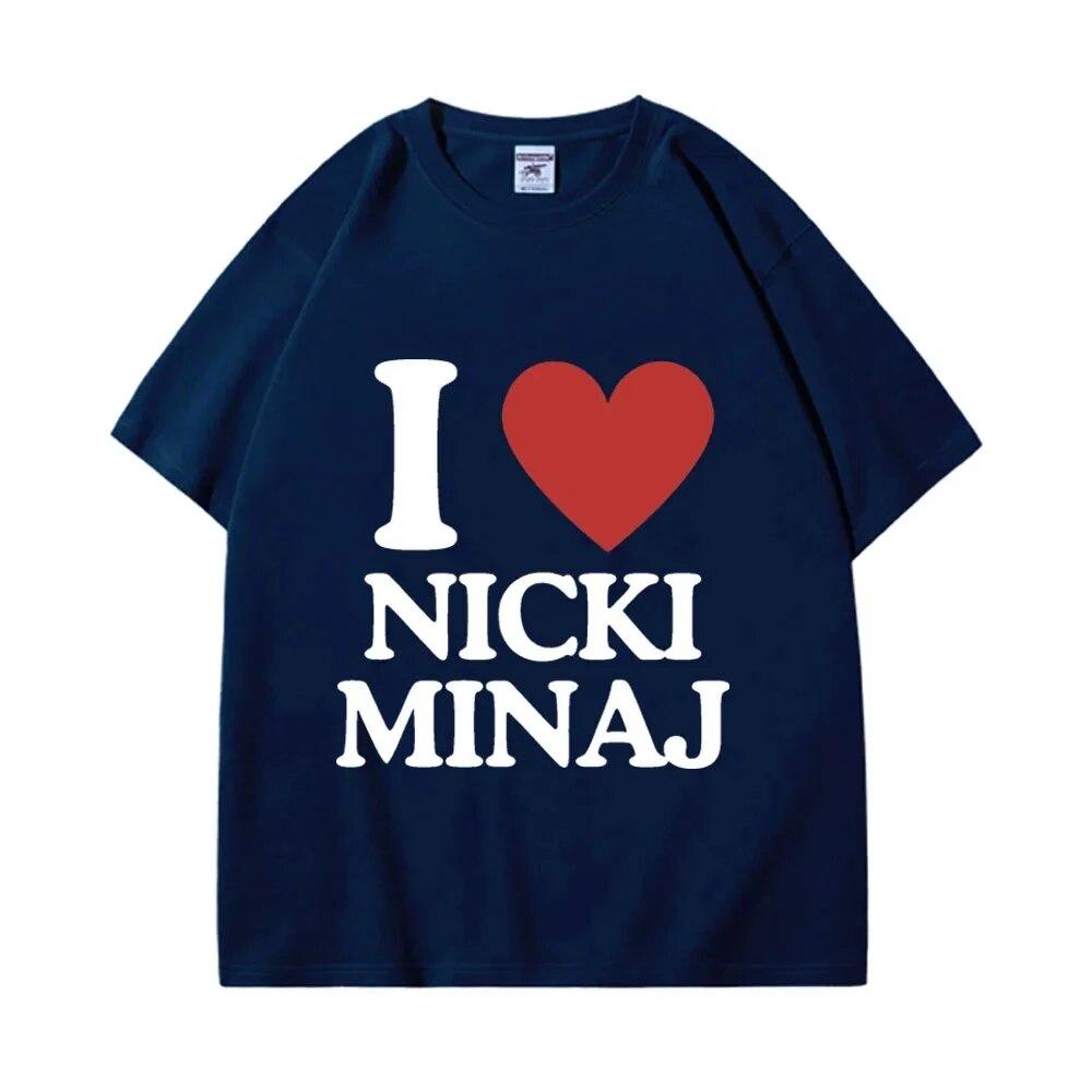 Letní unisexové tričko I Like Nicki T-shirts Nadměrné Hip Hop Vintage Unisex Trička s krátkým rukávem Módní Streetwear Dámská trička Topy