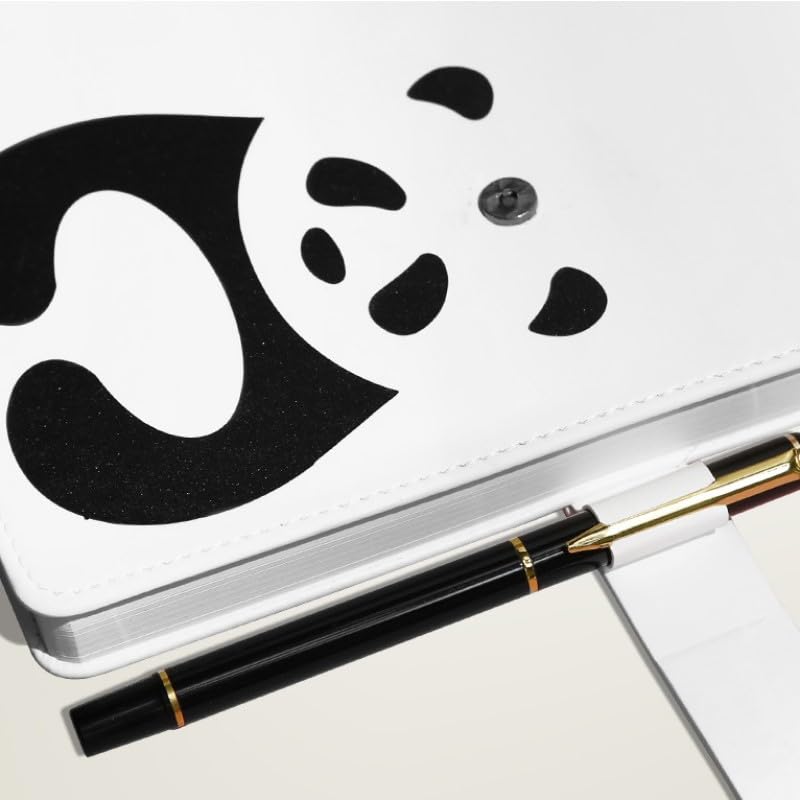 Cute Panda Design Notebook Size 148mm x 214mm Cute PU Leather Buckle Notebook Student Diary Notebook Cover Writing Utensils Pencil Stationery Girls