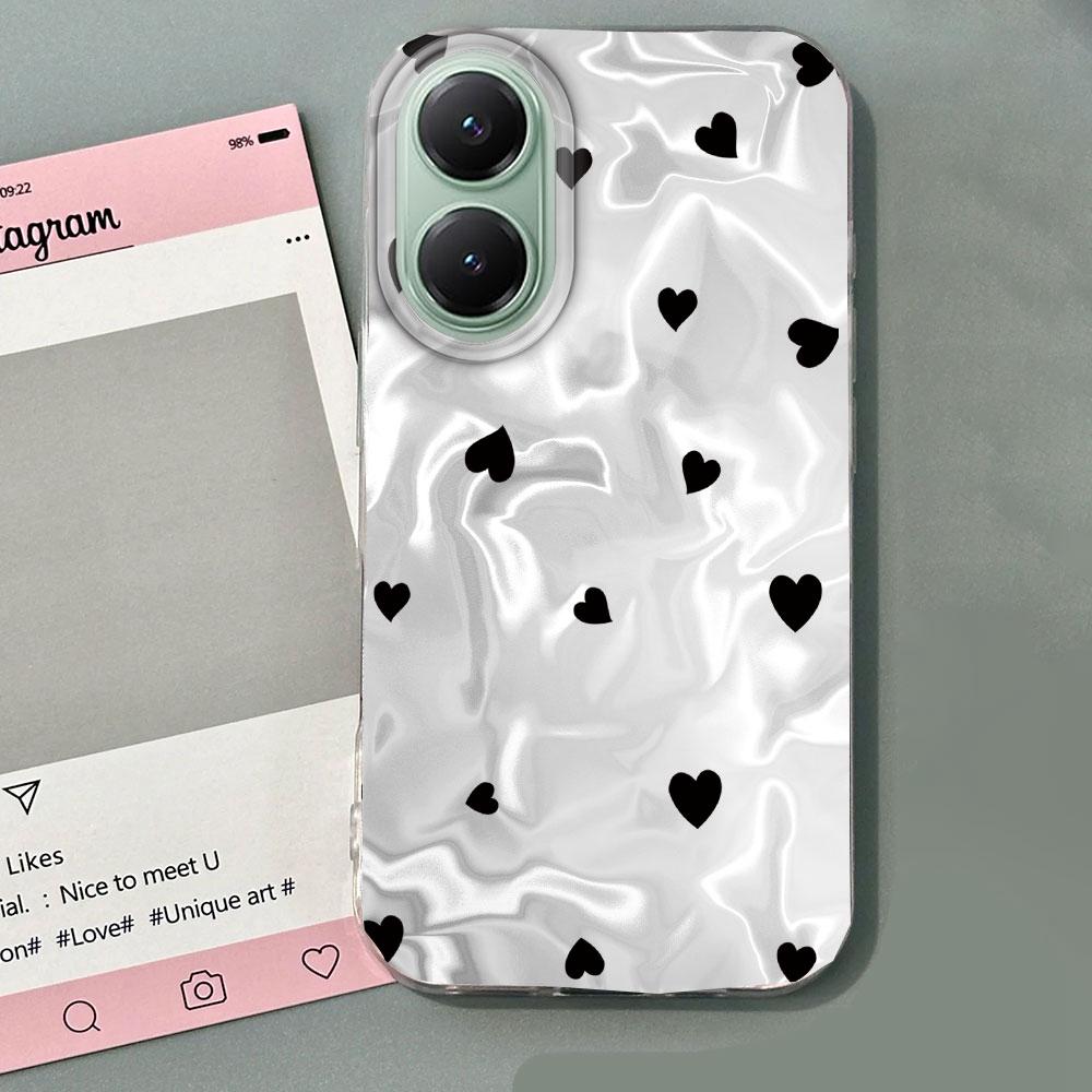 Circular Dots Love Heart Women Girls Water Texture Phone Case for Xiaomi Poco X5 M6 Pro X6 X3 Pro NFC C75 C71 C65 C61 M5S Cover