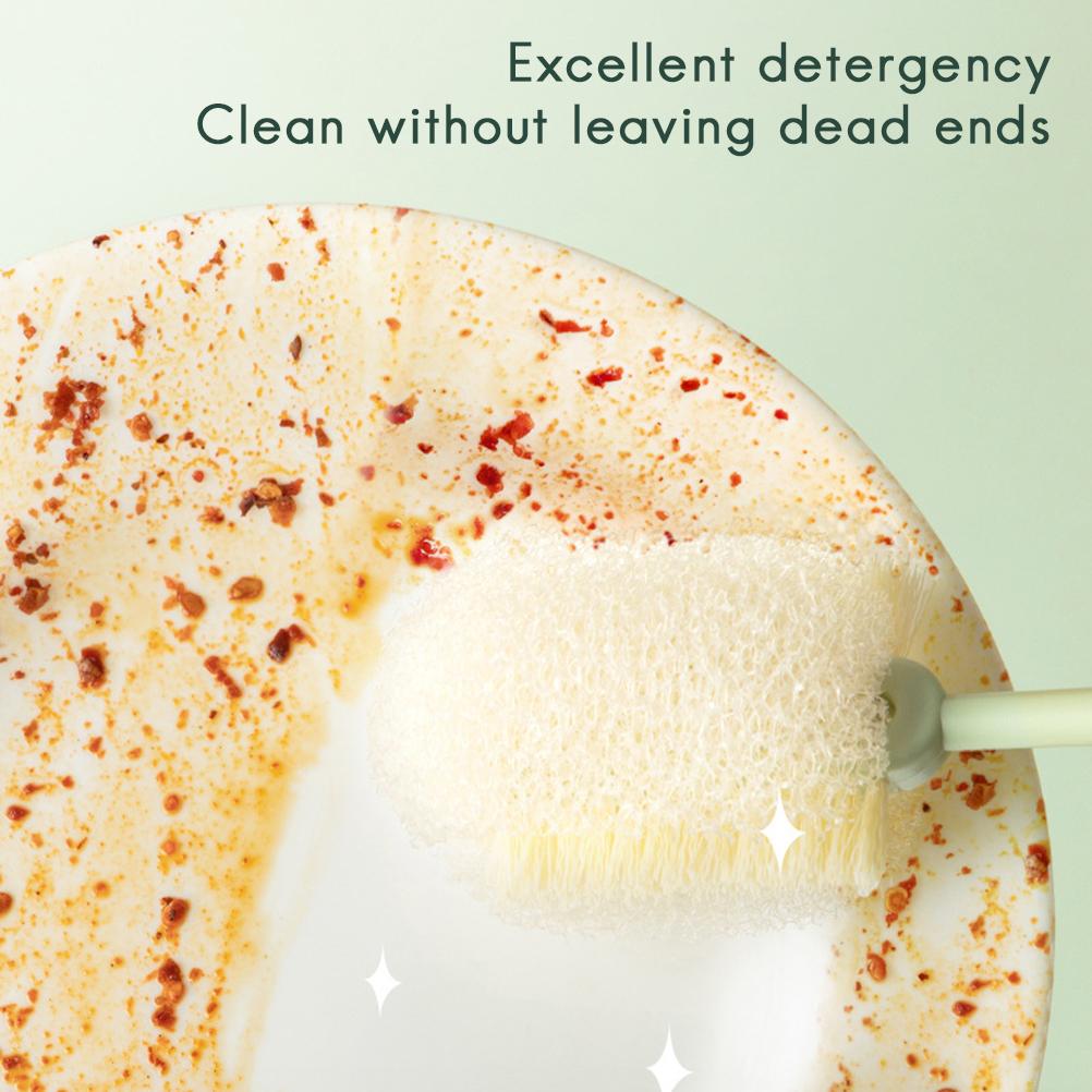 Removable Sponge Cup Brush Bottle Cleaner Long Handle for Baby Bottle Thermos Green