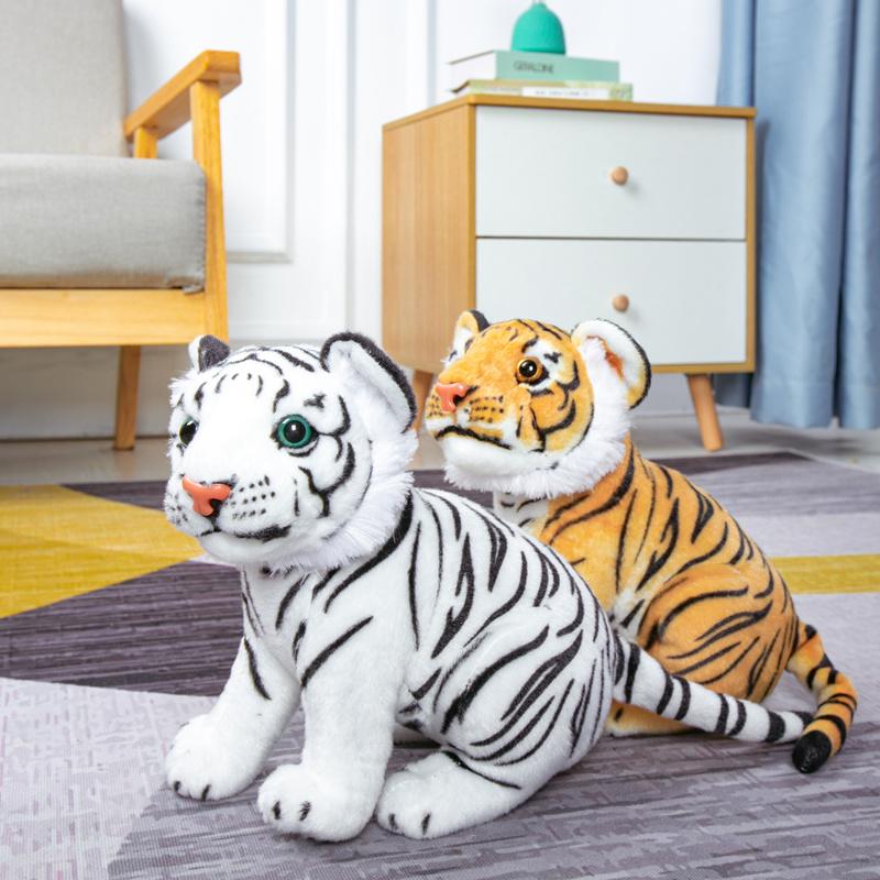 23/30/38cm Real Life Plush Tiger Doll Toys For Children Cute Stuffed Animals Toy Present Good Quality Standing Decoration Gift