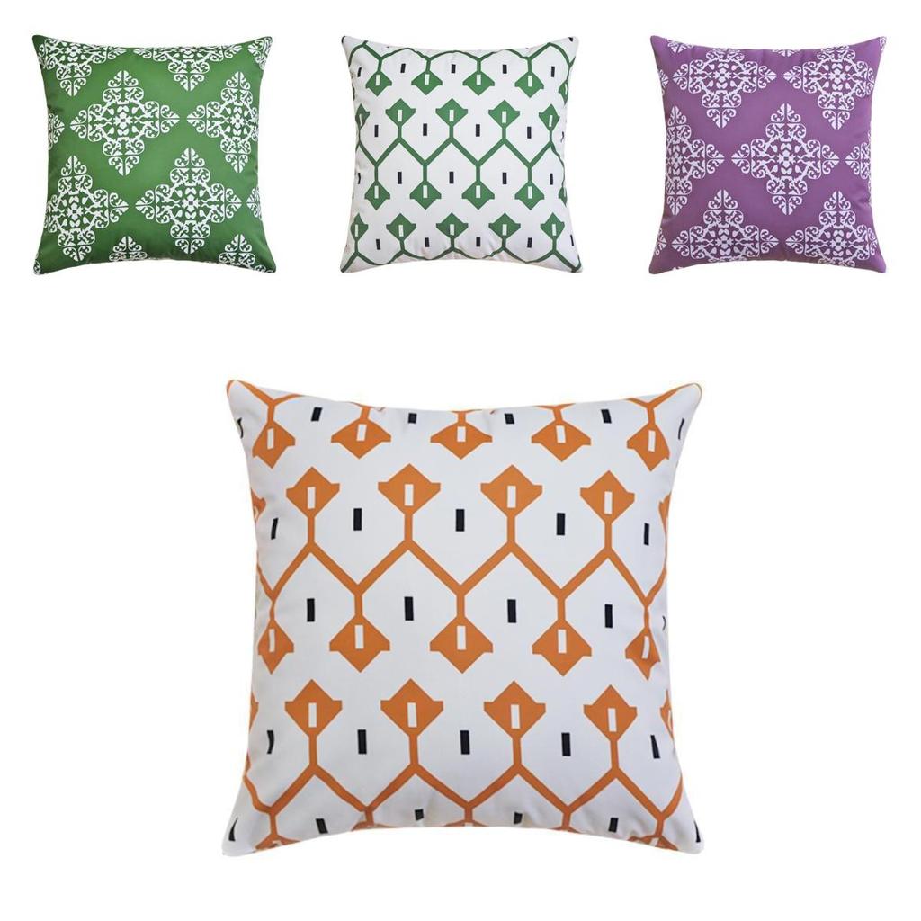 Modern Waterproof Cushion Cover Pillow Case With Invisible Zipper For Outdoor Decor