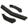 3PCS Front Bumper Lip Chin Spoiler Black Flexible Adjustment Universal Scratch Resistant for Car