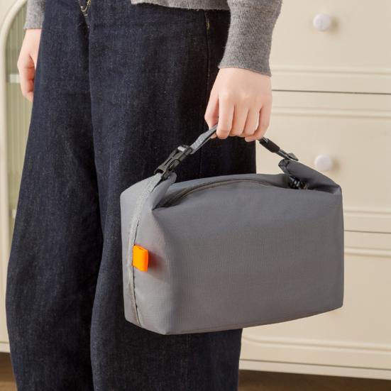 Lunch Box Bag Zipper Closure Large Capacity Waterproof Easy To Clean Lightweight Portable Bento Bag Insulation Pouch