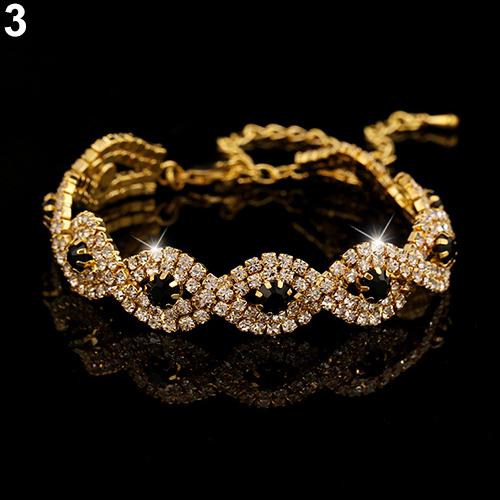 Elegant Deluxe Austrian Bracelet Women Infinity Bangle Gift