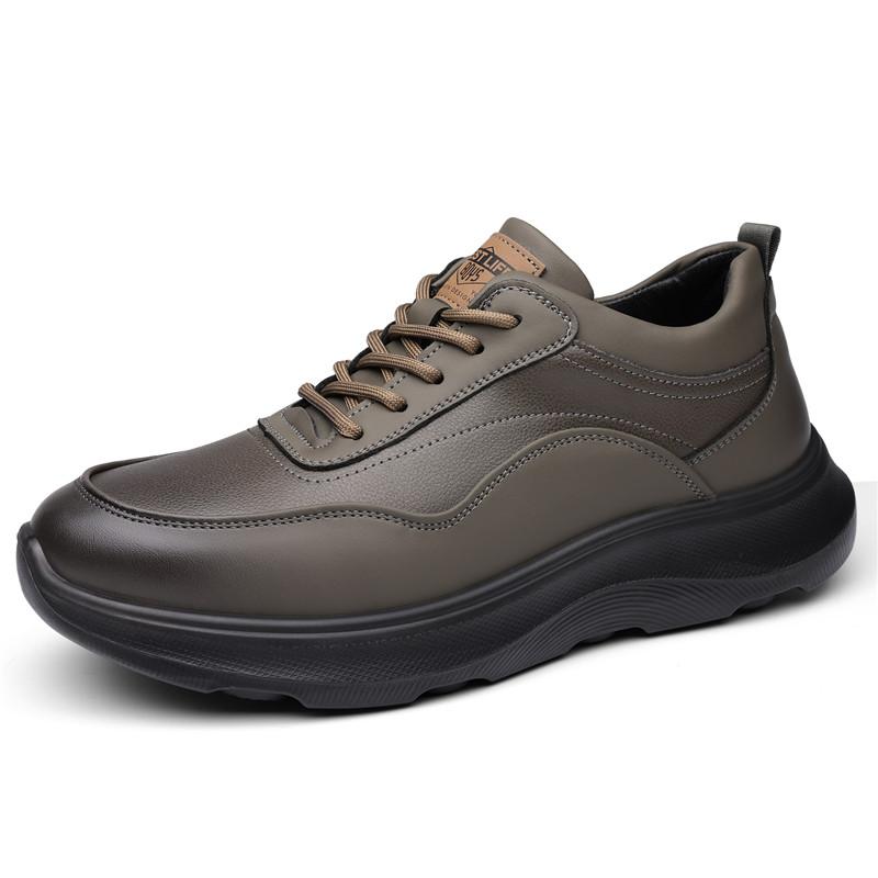 

Outdoor Men s Casual Shoes Handmade Leather Sneakers Comfortable Male Sports Shoes Non-Slip Treking Footwear New Travel Trainers 44 хакі