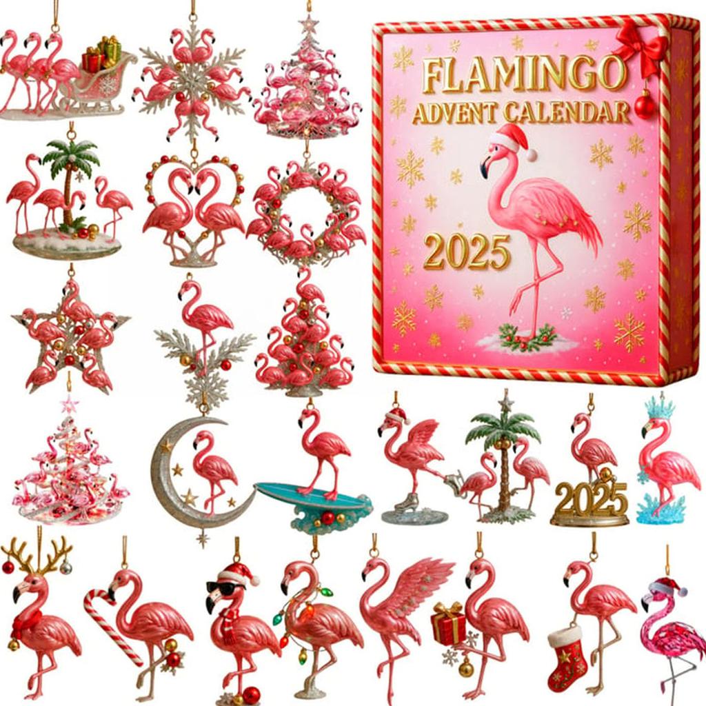 Christmas Holiday Advent Calendar Calendar 2D Acrylic Cat Dog Countdown Calendar Xmas Tree Pendent Ornament for Animals Lovers