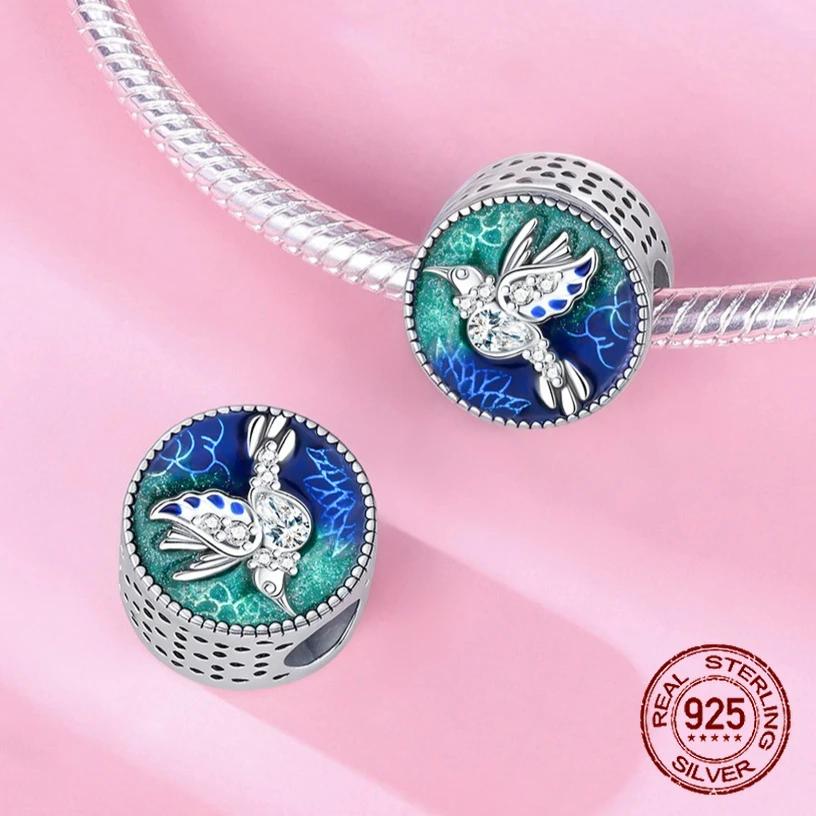 Copper Classic Purple Heart Shape Dragon Pegasus Butterfly Charms Beads Fit 3Mm Original Bracelet Diy Jewelry Gift