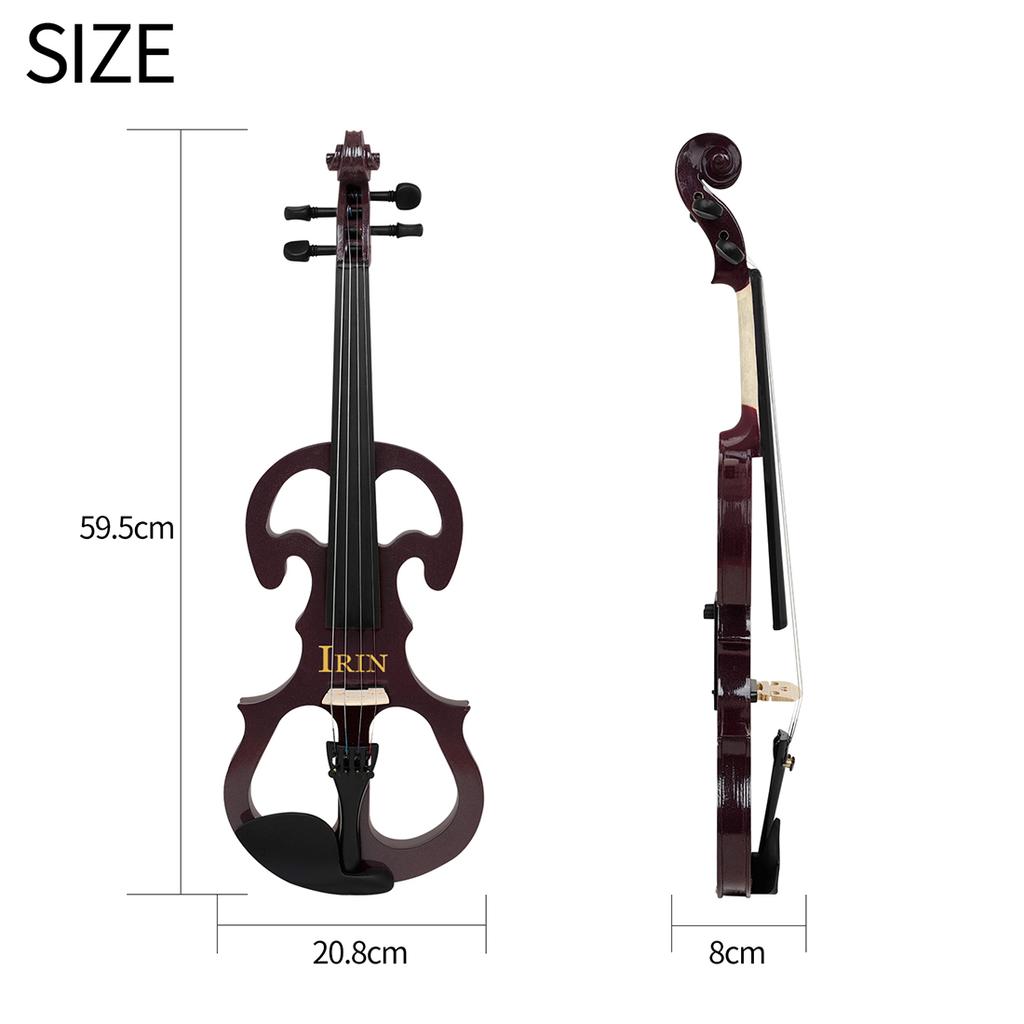 IRIN AE-07 Electric Silent Violin 4/4 Smart Violin Fiddle Set for Beginners Adults Teenagers Solid Wood Electric Violin Parts