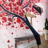 Valentinstag Liebe Baum Tüll Vorhänge für Wohnzimmer Sheer Vorhang für Schlafzimmer Küche Jalousien Voile Vorhänge