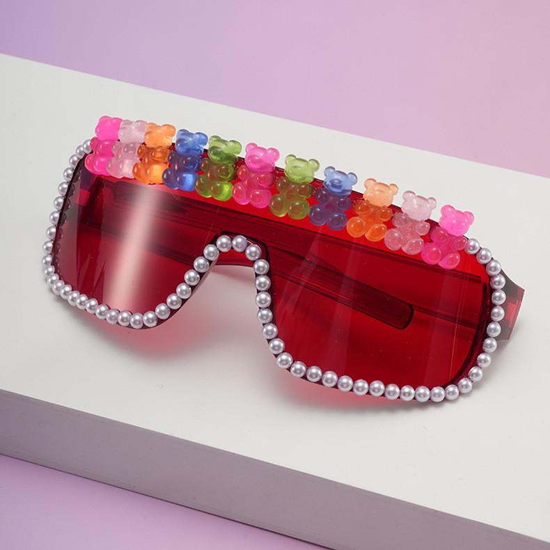 Future Style Acrylic Bear Glasses With Full Frame Windproof Goggle For Kids And Adults