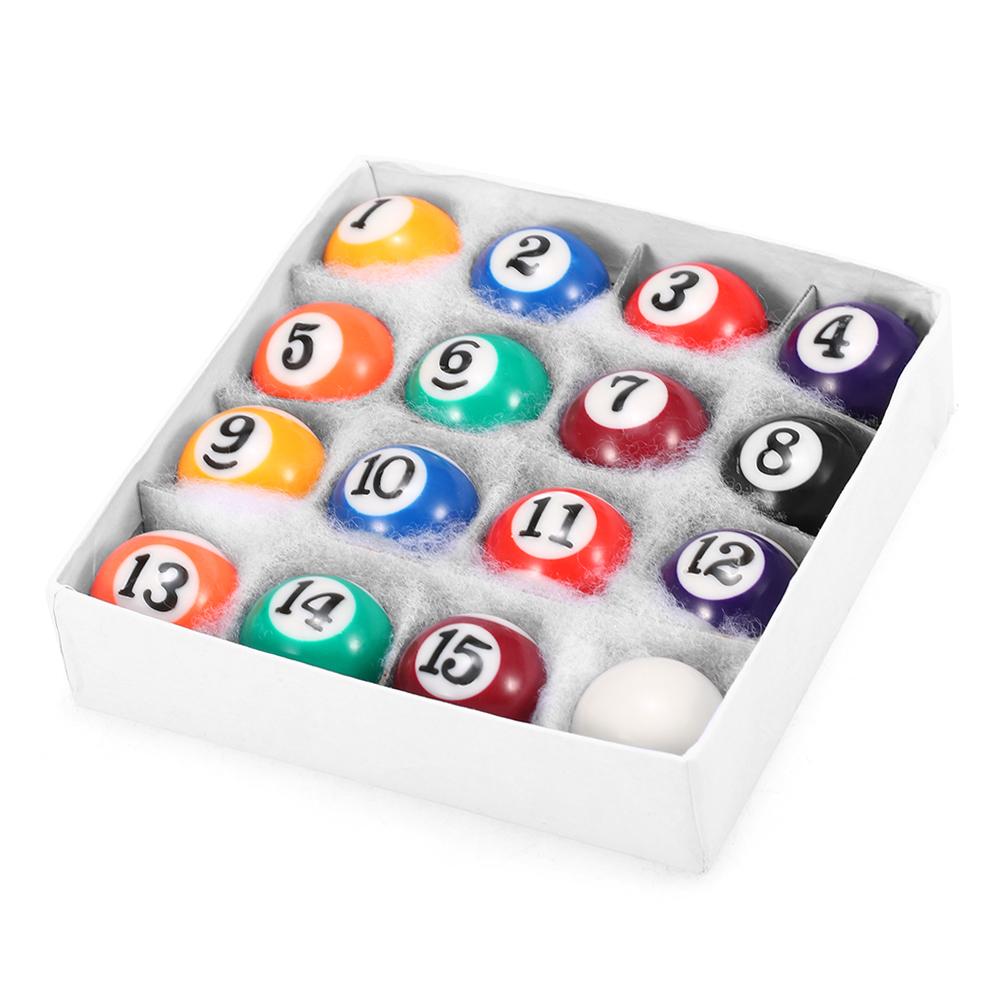 25MM   38MM Children Billiards Table Balls Set Resin Small Pool Cue Balls Full Set