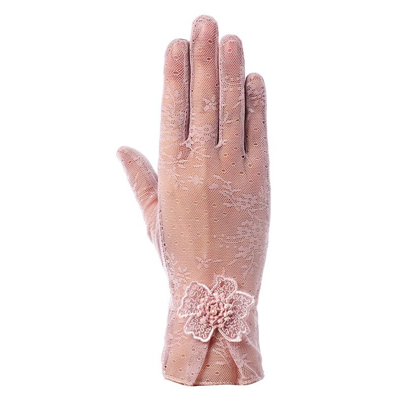 Mănuși de protecție solară pentru femei pentru primăvară și vară, mănuși subțiri din dantelă cu ecran tactil pentru condus, mănuși respirabile cu protecție solară pentru ciclism în aer liber