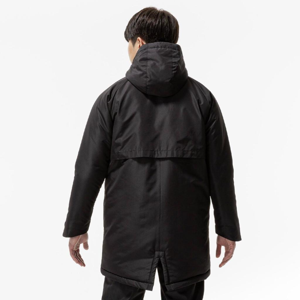 Mizuno Breath Thermo Insulated Training Black Mid-Length Coat, Heat-Generating Material, Water-Repellent, Windproof, 32MEC650,