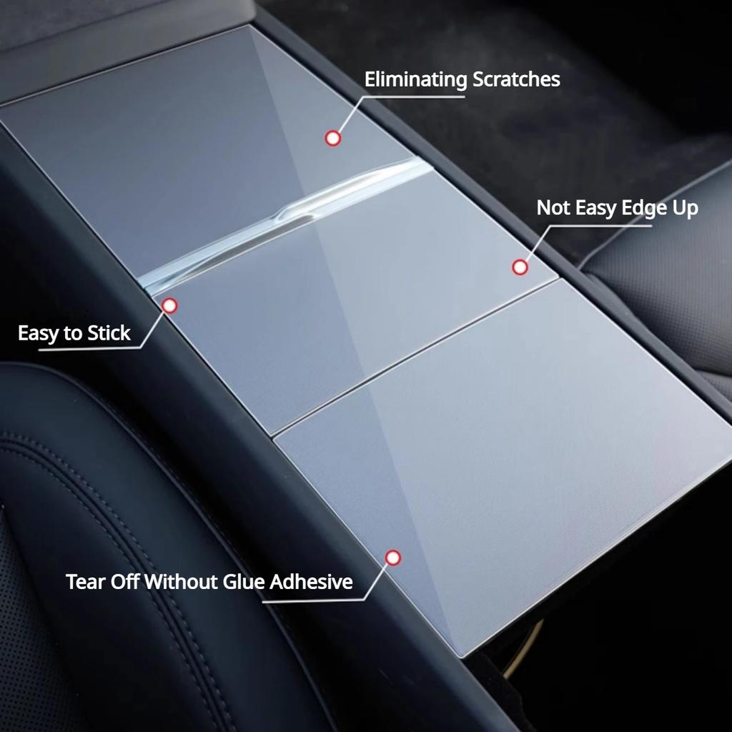 Central Control Protective Film for Tesla Model 3 Y New Model3 Center Console Panel Anti-scratch Sticker Real TPU Film 2021-2024