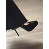 Waterproof Table High Heels Women's Stiletto Black Suede 2025 Spring and Autumn Super High Heel Shallow Mouth Pointed Single Shoes